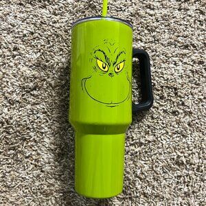 Dr. Seuss Grinch 64oz Holiday Tumbler – Handle, Lid & Straw – BIG Holiday Cheer!